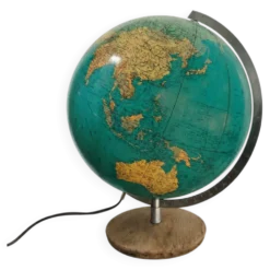 Globe terrestre vintage lumineux, années 70