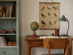 Globe vintage 1950 terrestre Girard et Barrère et Thomas - 33 cm
