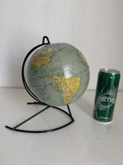 Globe vintage 1960 terrestre Girard Barrère mappemonde - 23 cm