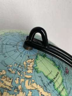 Globe vintage 1960 terrestre mappemonde Girard Barrère verre - 36 cm