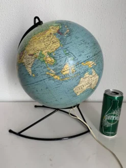 Globe vintage 1960 terrestre mappemonde Girard Barrère verre - 36 cm