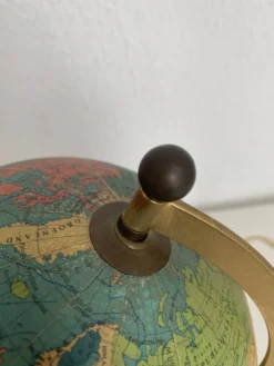 Globe vintage 1967 terrestre Taride tripode doré verre mappemonde - 22 cm