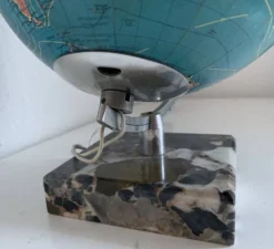 Globe vintage 1976 terrestre Taride verre marbre mappemonde - 30 cm