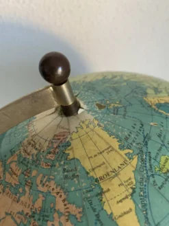 Globe vintage 1969 terrestre tripode verre Taride mappemonde - 33 cm