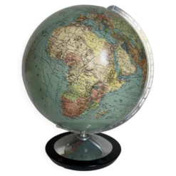 Globe vintage 1940 terrestre verre Duo Erdglobus Berlin - 42 cm