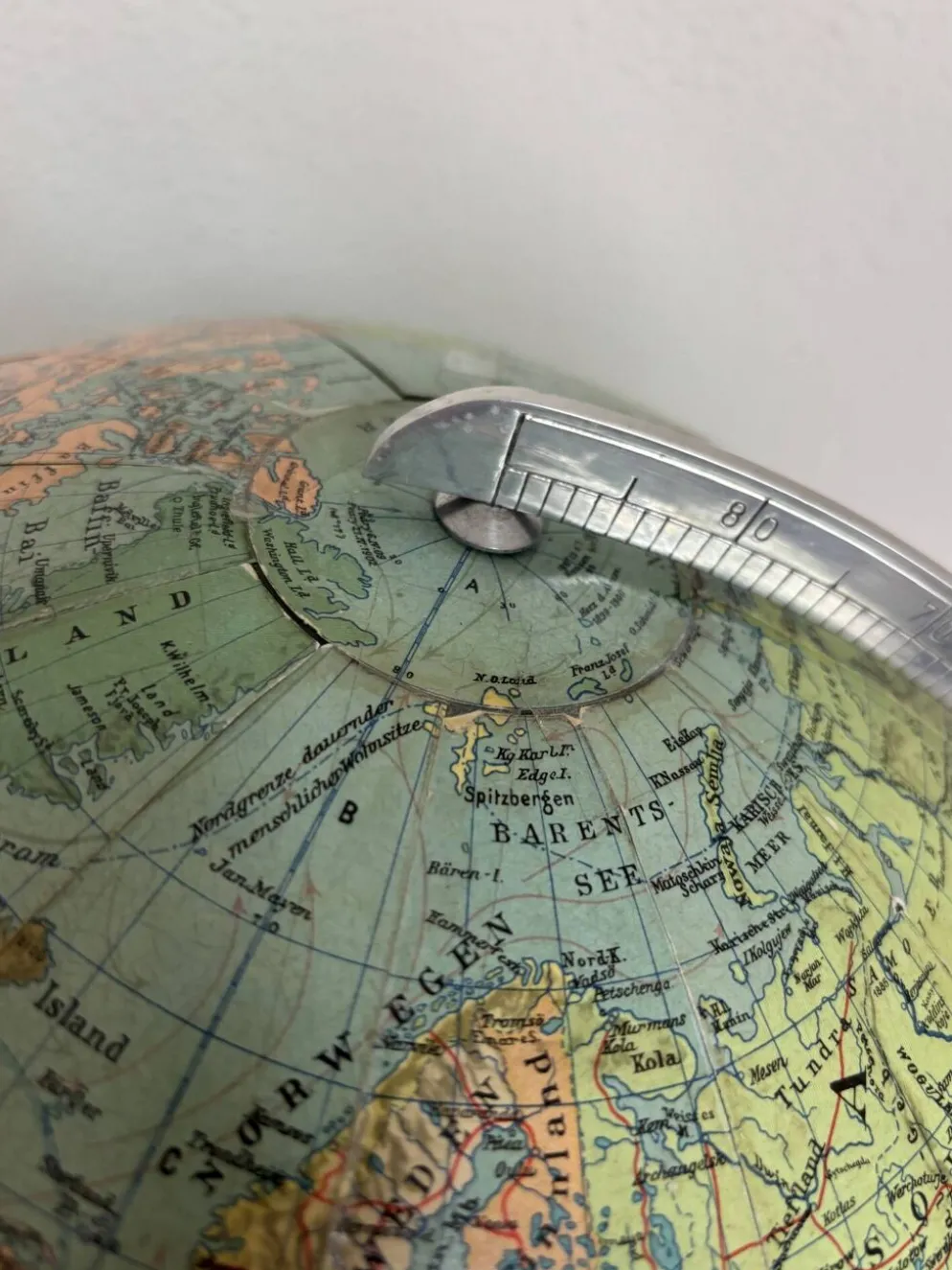 Globe vintage 1940 terrestre verre Duo Erdglobus Berlin - 42 cm