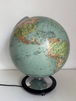 Globe vintage 1940 terrestre verre Duo Erdglobus Berlin - 42 cm