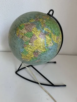 Globe vintage 1960 terrestre verre Girard et Barrère mappemonde - 27 cm