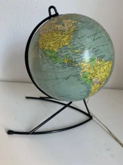 Globe vintage 1960 terrestre verre Girard et Barrère mappemonde - 27 cm