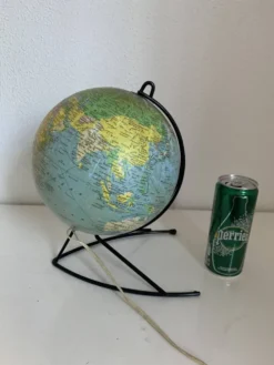 Globe vintage 1960 terrestre verre Girard et Barrère mappemonde - 27 cm