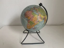 Globe vintage 1960 terrestre verre mappemonde Perrina - 24 cm