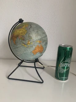 Globe vintage 1960 terrestre verre mappemonde Perrina - 24 cm