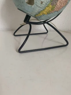 Globe vintage 1960 terrestre verre mappemonde Perrina - 24 cm