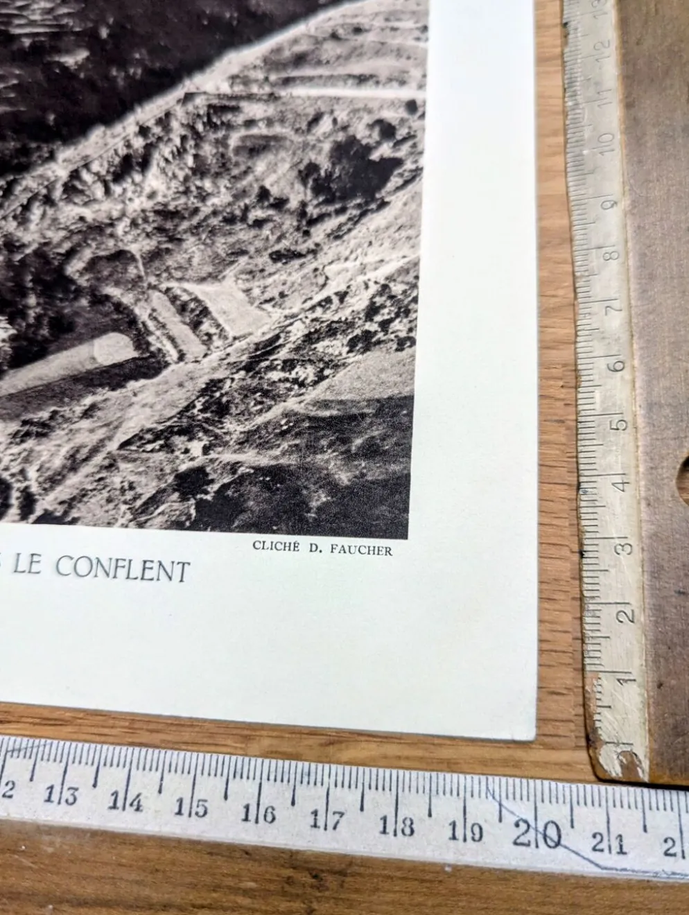 Gorge de la Têt, Pyrénées. Planche photo imprimée en 1937.