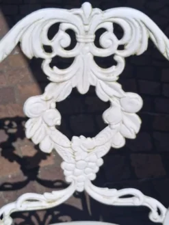 Grand banc de terrasse ou jardin, en fonte, déco vintage