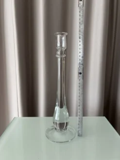 Grand bougeoir en verre soufflé vintage