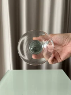 Grand bougeoir en verre soufflé vintage
