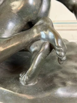Grand bronze d’après l’antique conservé aux Offices à Florence, les lutteurs vers 1880