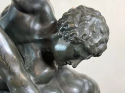 Grand bronze d’après l’antique conservé aux Offices à Florence, les lutteurs vers 1880