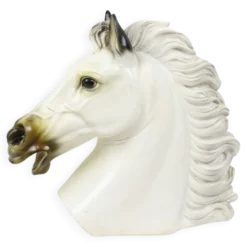Grand buste classique cheval du Parthénon style grec plâtre 39 cm