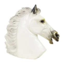 Grand buste classique cheval du Parthénon style grec plâtre 39 cm