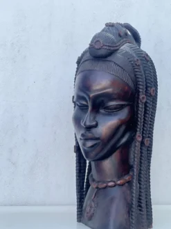 Grand buste en bois femme Africaine