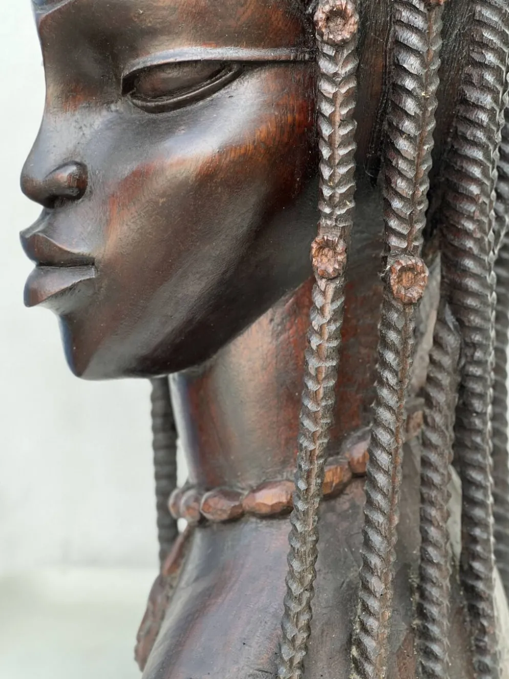 Grand buste en bois femme Africaine