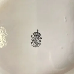 Grand cache pot KG Lunéville, modèle "Réverbère", motif rose