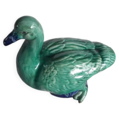 Grand canard vintage en céramique