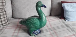 Grand canard vintage en céramique