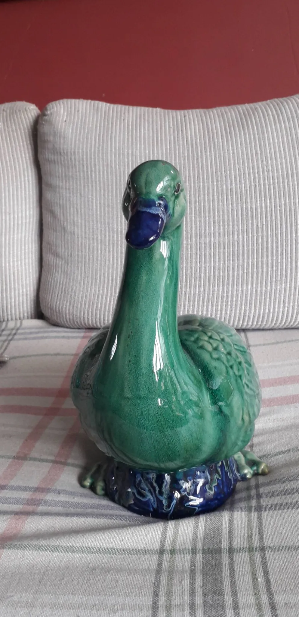 Grand canard vintage en céramique