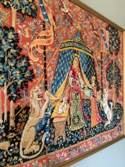 Grand canevas brodé "La Dame à la Licorne" – À mon seul désir – Encadr