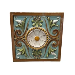Grand carrelage en céramique Art Nouveau français par Émile Müller, vers 1900.