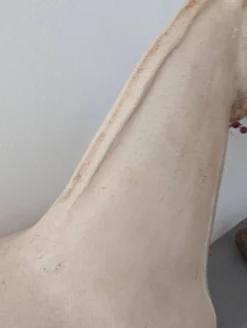 Grand cheval de style Tang en céramique craquelée 40 cm