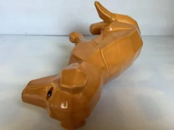 Grand chien style origami céramique