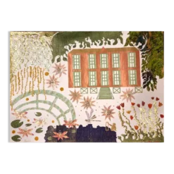 Grand collage contemporain inspiré de Giverny (Claude Monet) – 158 × 116 cm