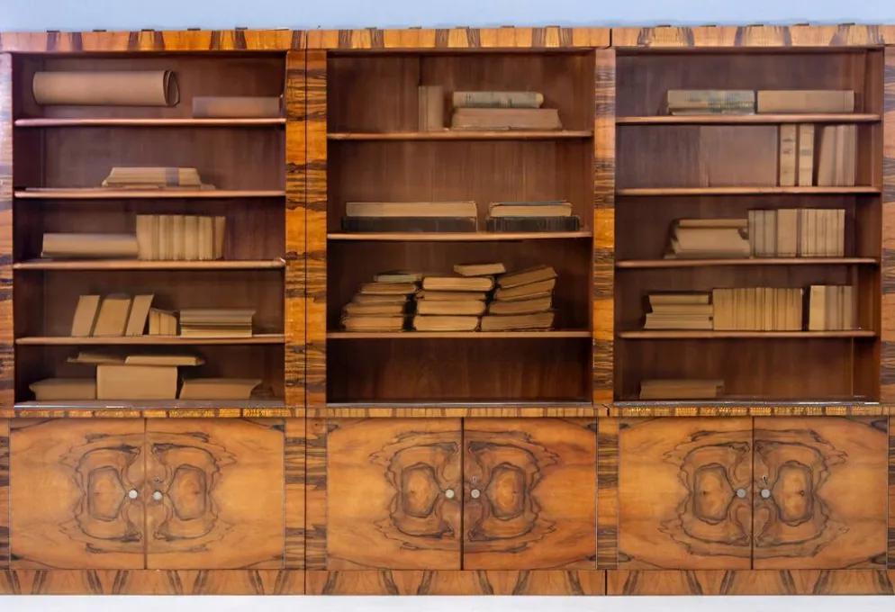 Grande bibliothèque Art Déco, Tchécoslovaquie, années 1930