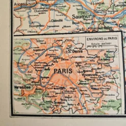 Grande carte scolaire Vidal-Lablache Bassin de Paris Région du Nord – Années 50