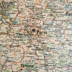 Grande carte scolaire Vidal-Lablache Bassin de Paris Région du Nord – Années 50