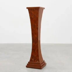 Grande console Art Déco en marqueterie de bois, France vers 1920
