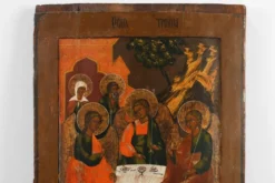 Grande icône religieuse russe « La Sainte Trinité », XVIIIe siècle