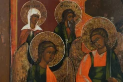 Grande icône religieuse russe « La Sainte Trinité », XVIIIe siècle