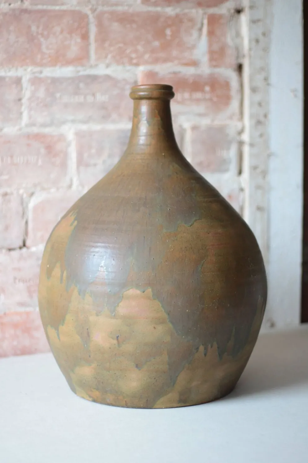 Grande jarre céramique vintage, lampe, bonbonne, dame-jeanne, bouteille