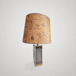 Grande Lampe Laiton Dore Et Noir Année 70 Dlg Maison Jansen Design Et Éléga