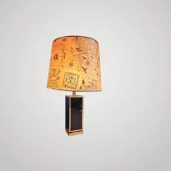 Grande Lampe Laiton Dore Et Noir Année 70 Dlg Maison Jansen Design Et Éléga