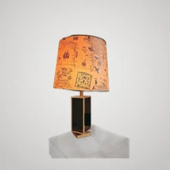 Grande Lampe Laiton Dore Et Noir Année 70 Dlg Maison Jansen Design Et Éléga