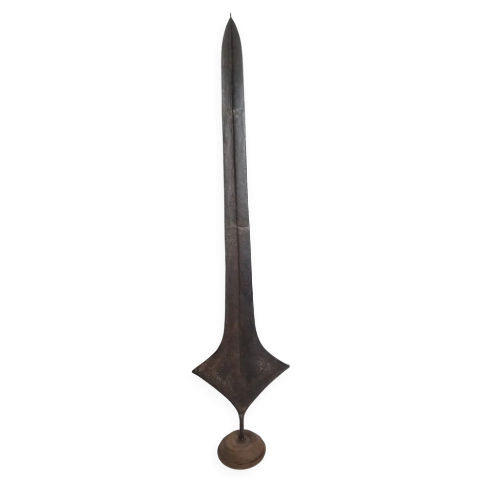 Grande monnaie Topoké dite Liganda fer forgé, sculpturale, fin XIXe, 160 cm