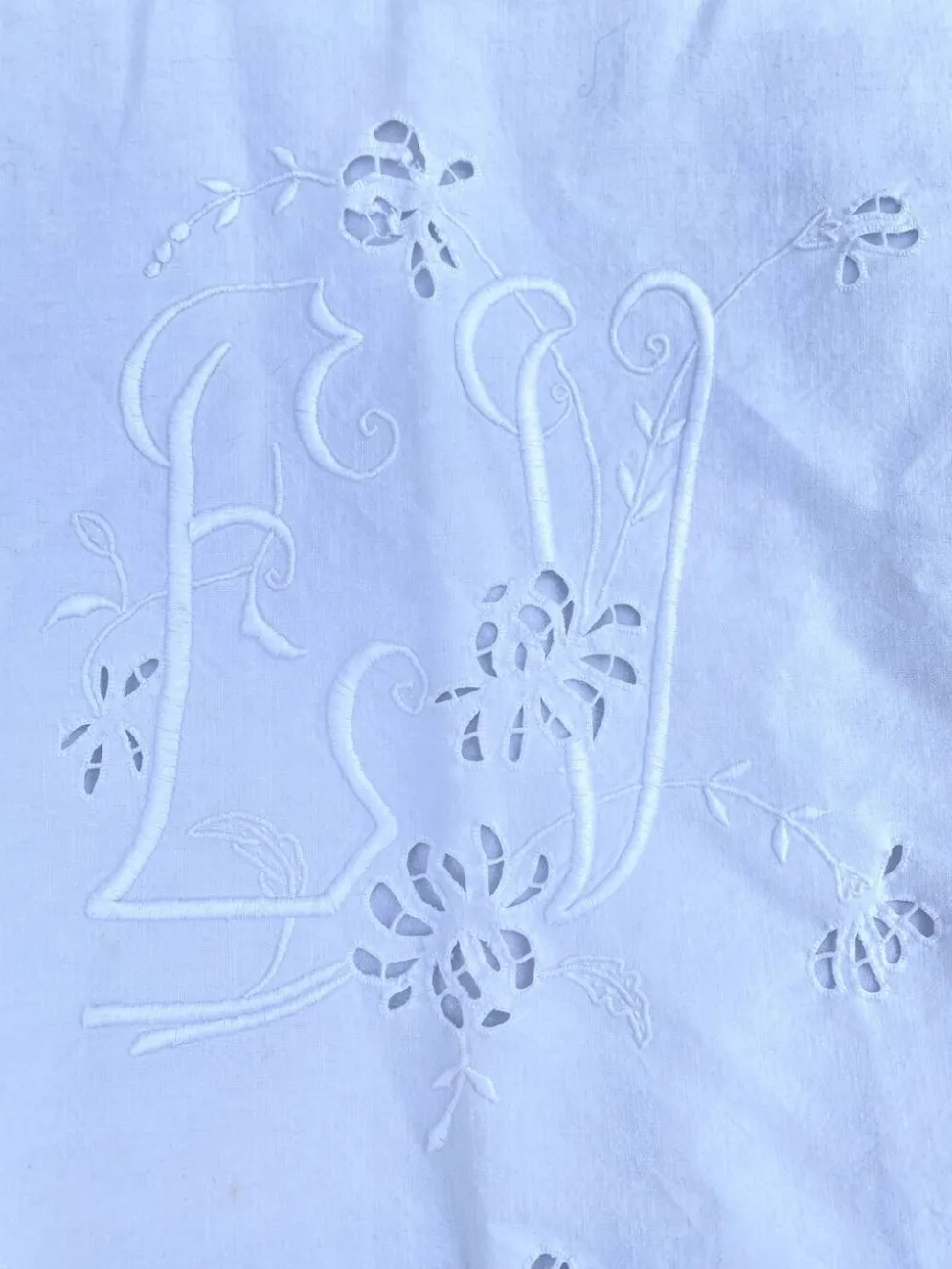 Grande Nappe ancienne brodée 190x260