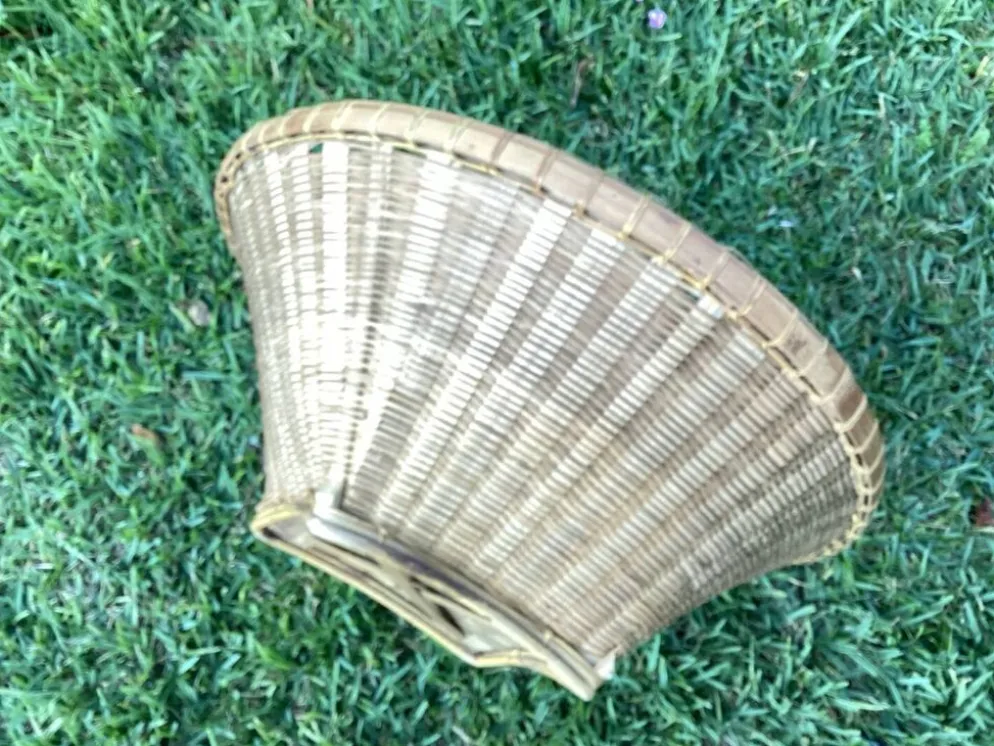 Grande panière rotin plat