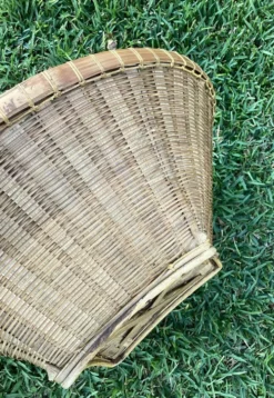 Grande panière rotin plat
